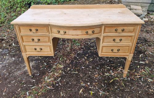 Edwardian Pine Kneehole Writing Table