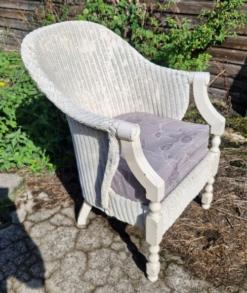 Painted Lloyd Loom Armchair.