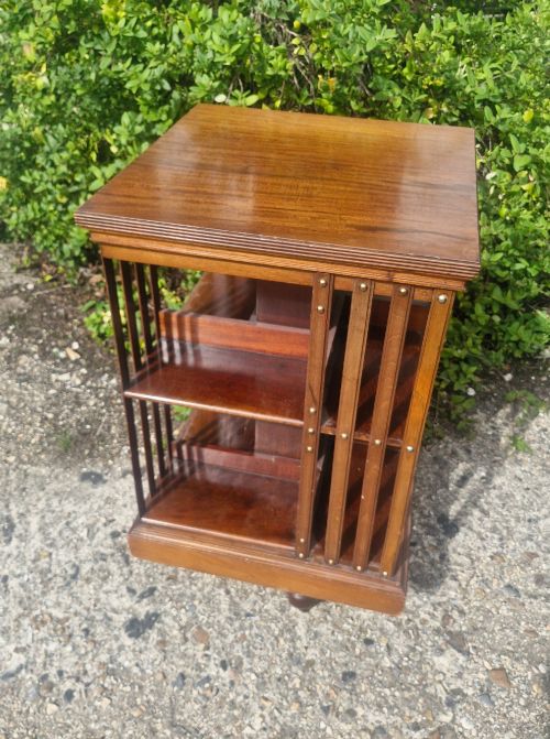 Late Victorian Mahogany Revolving Bookcase.