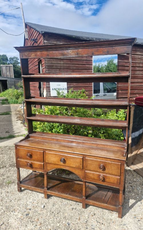Regency 2 Part Welsh Oak Dresser.
