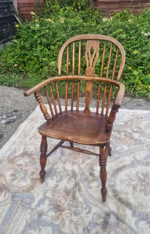 Victorian Low Back Windsor Armchair.