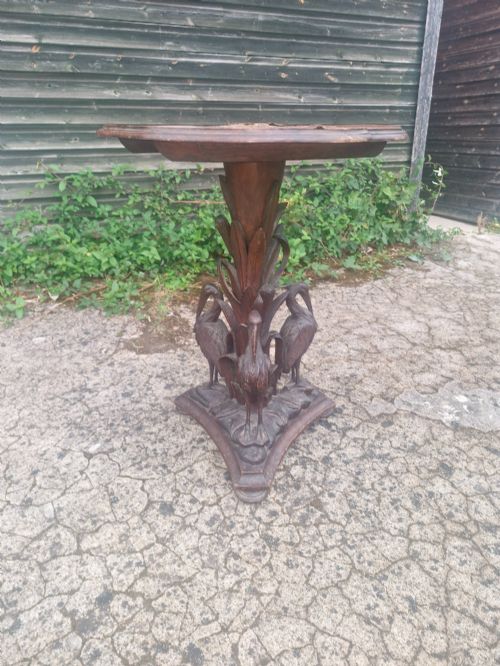 Victorian Carved Oak Occasional Table.