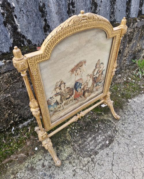 Victorian Gilt Framed Fire Screen.