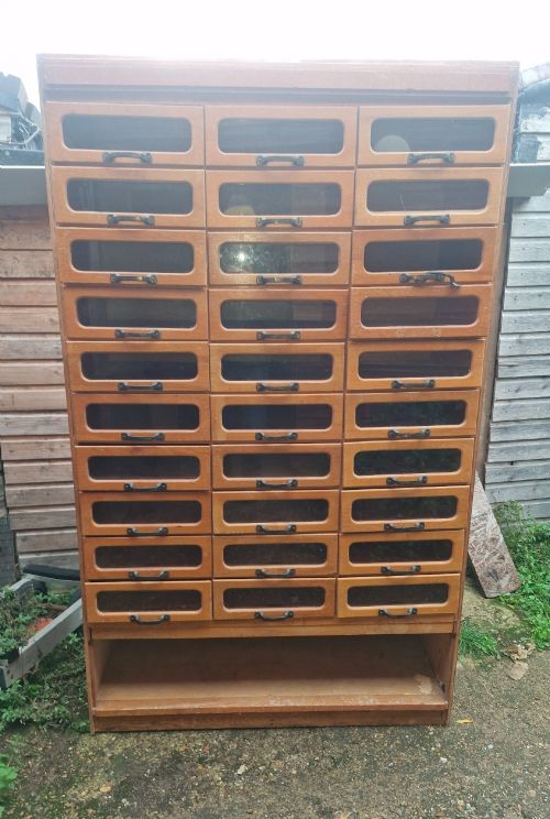 Oak Haberdashery Cabinet.