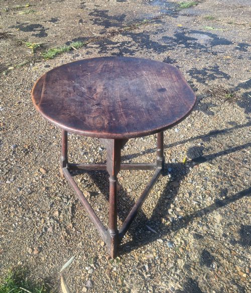 Early 19th century oak cricket table.