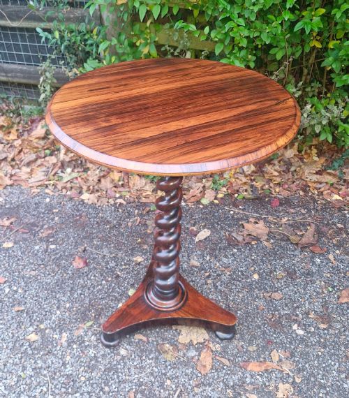 Mid Victorian Rosewood Pedestal Occasional Table.