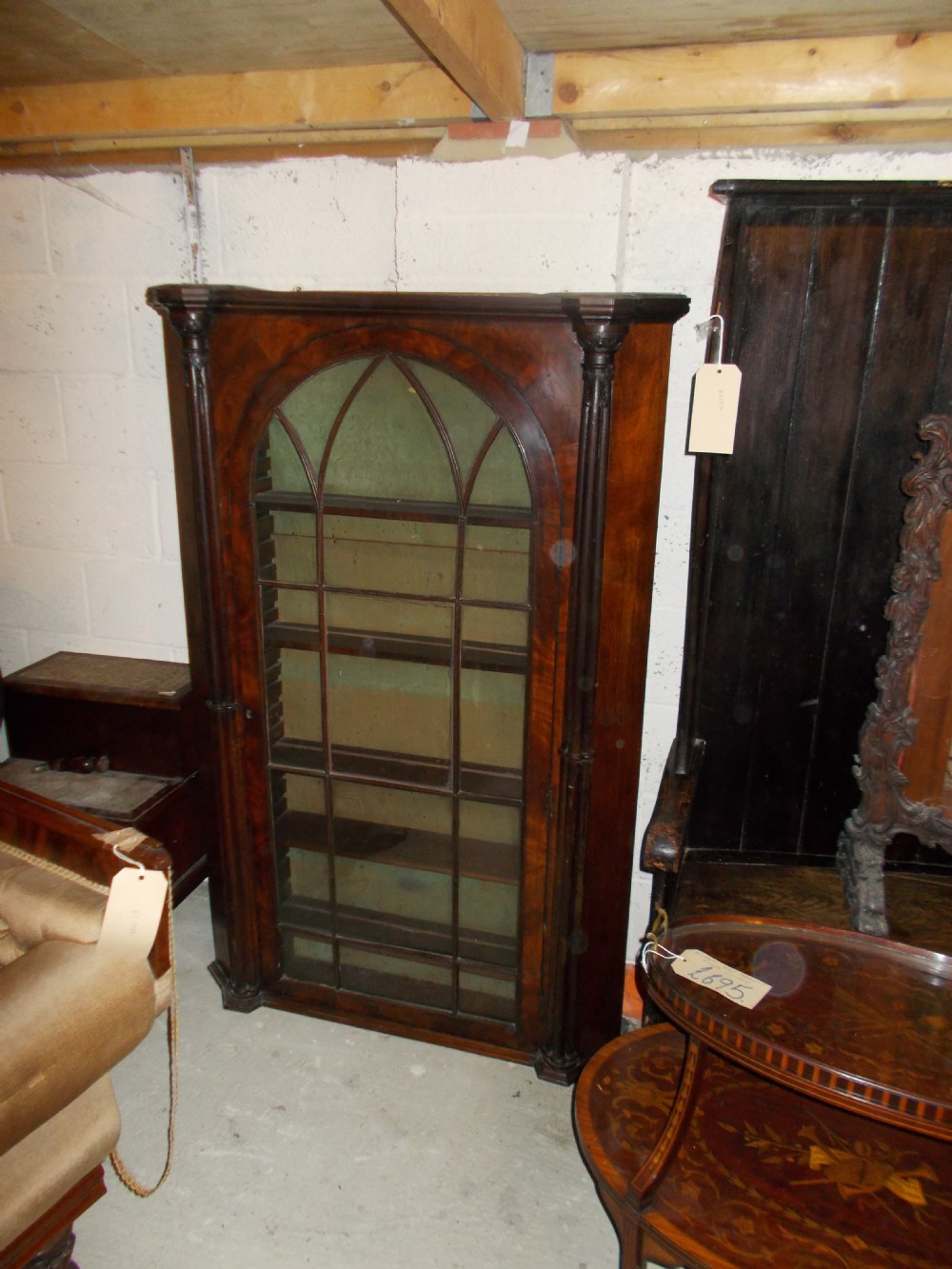 Large early 19th century country house wall cabinet