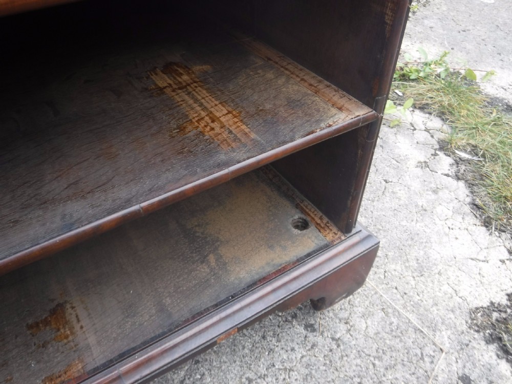 Early 18th century 2 part walnut bureau View V