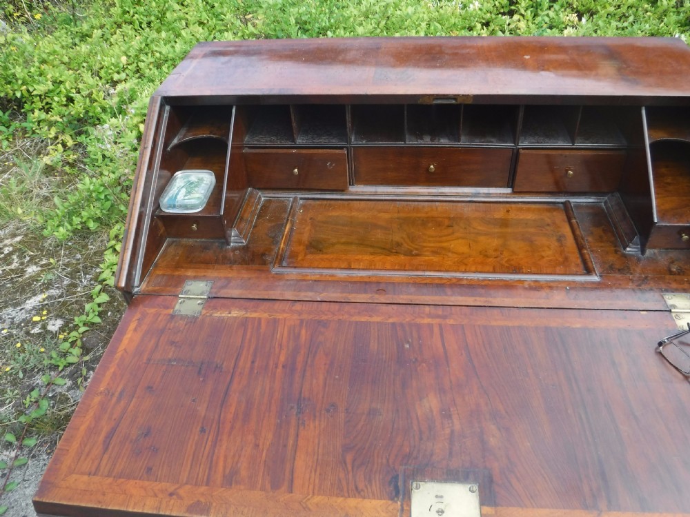 Early 18th century 2 part walnut bureau View VIII