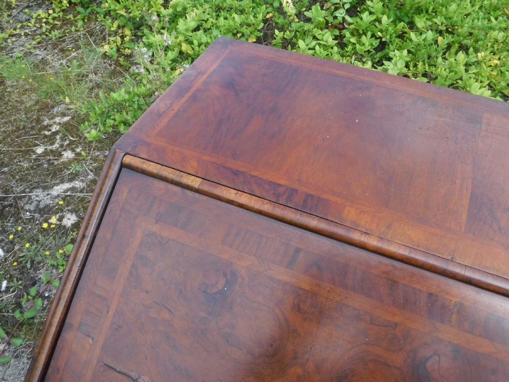 Early 18th century 2 part walnut bureau View IX
