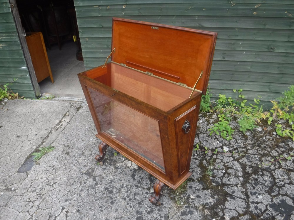 Good 19th century walnut folio cabinet View II