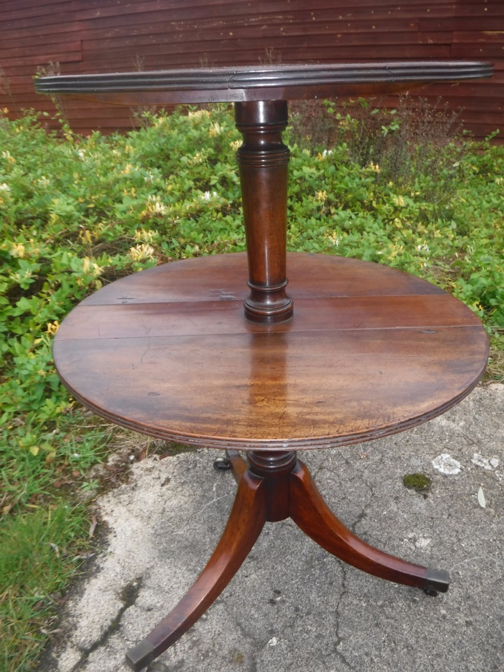 Early 19th century  mahogany 2 tier dumb waiter View II