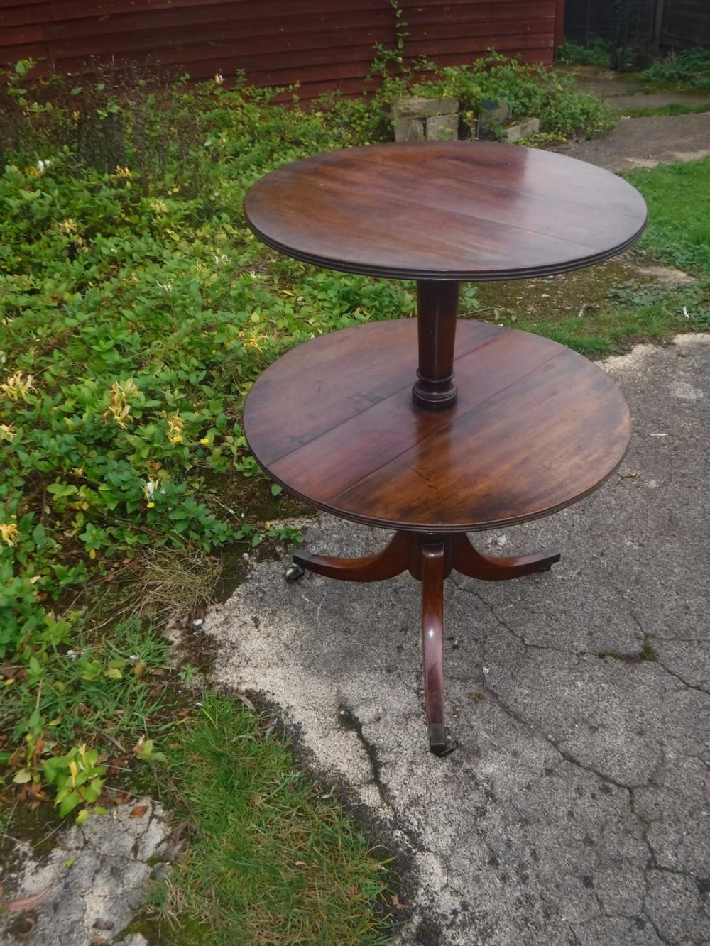 Early 19th century  mahogany 2 tier dumb waiter View III