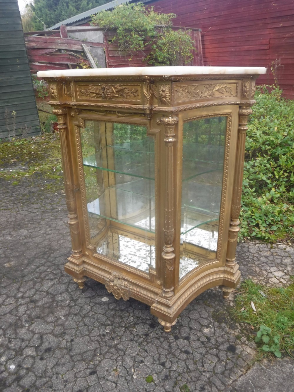 19th century giltwood side cabinet View II