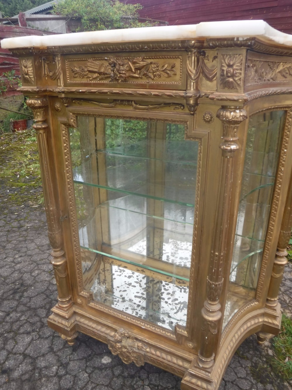 19th century giltwood side cabinet View III