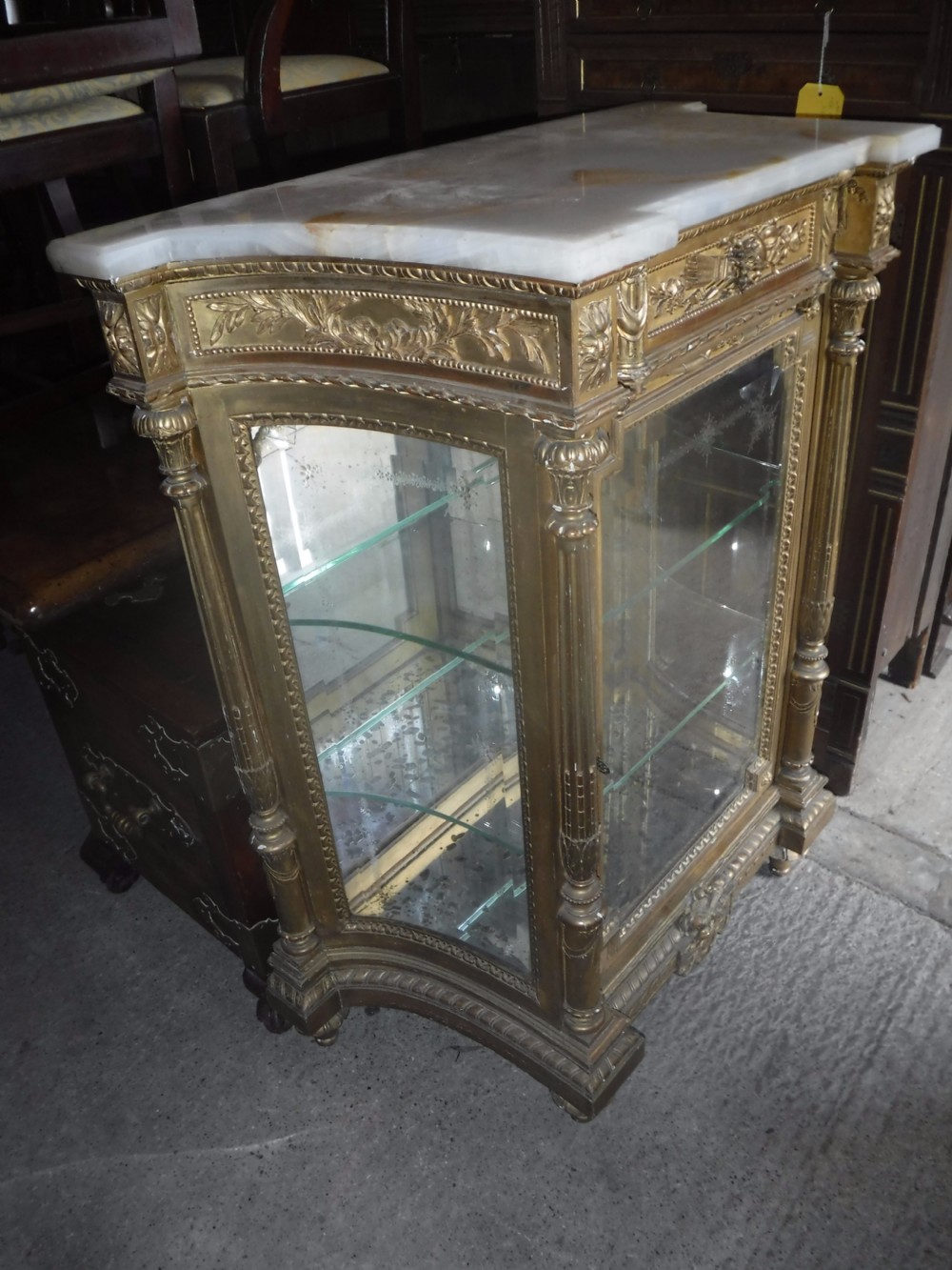19th century giltwood side cabinet View X