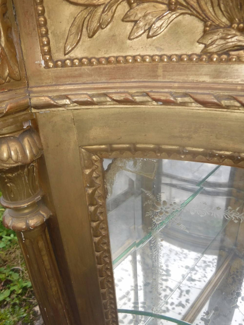 19th century giltwood side cabinet View XIII