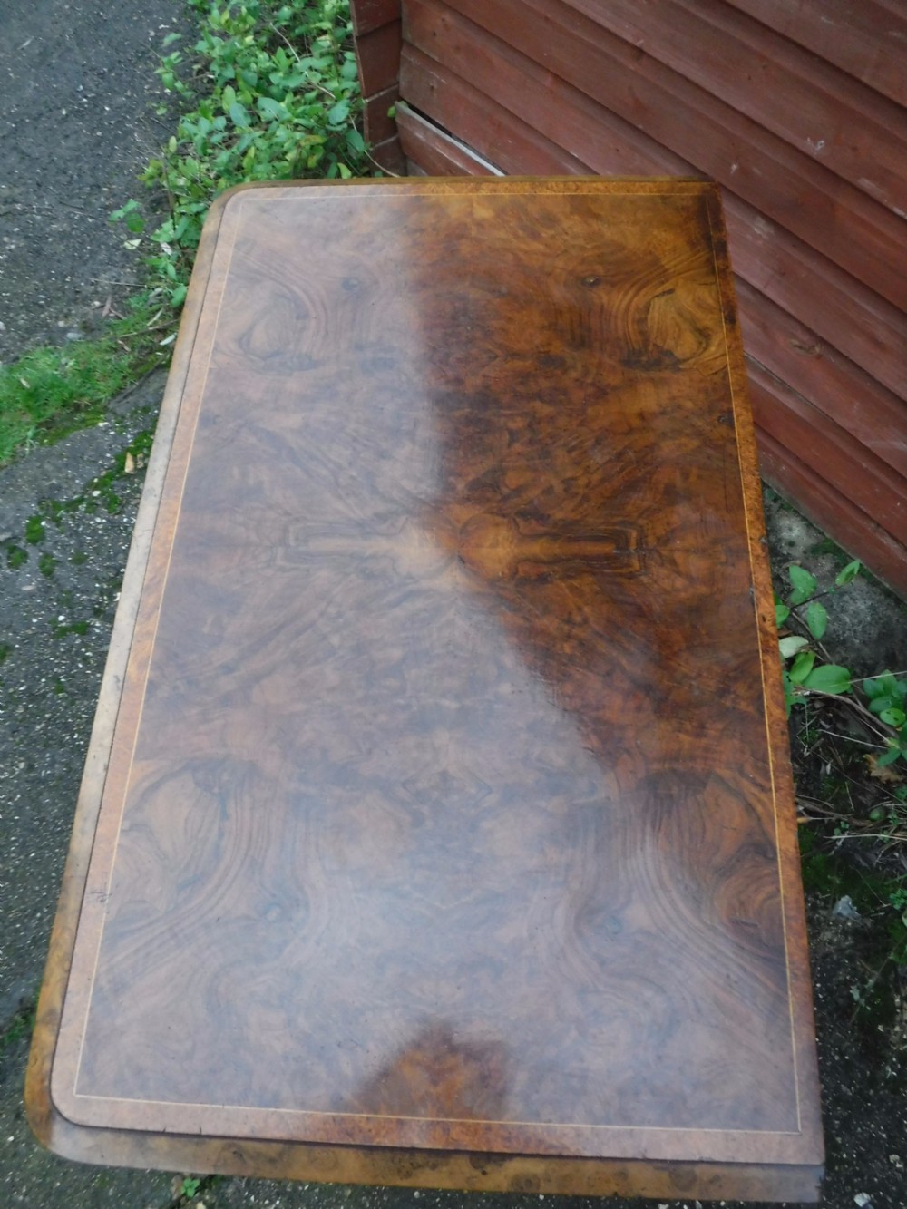 19th century walnut secretaire music cabinet View III