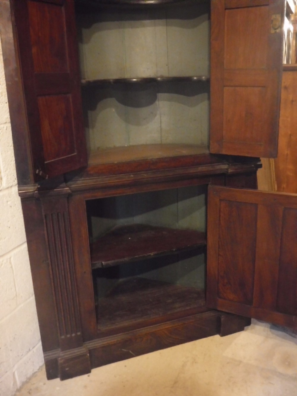 Georgian barrel back corner cabinet View IX