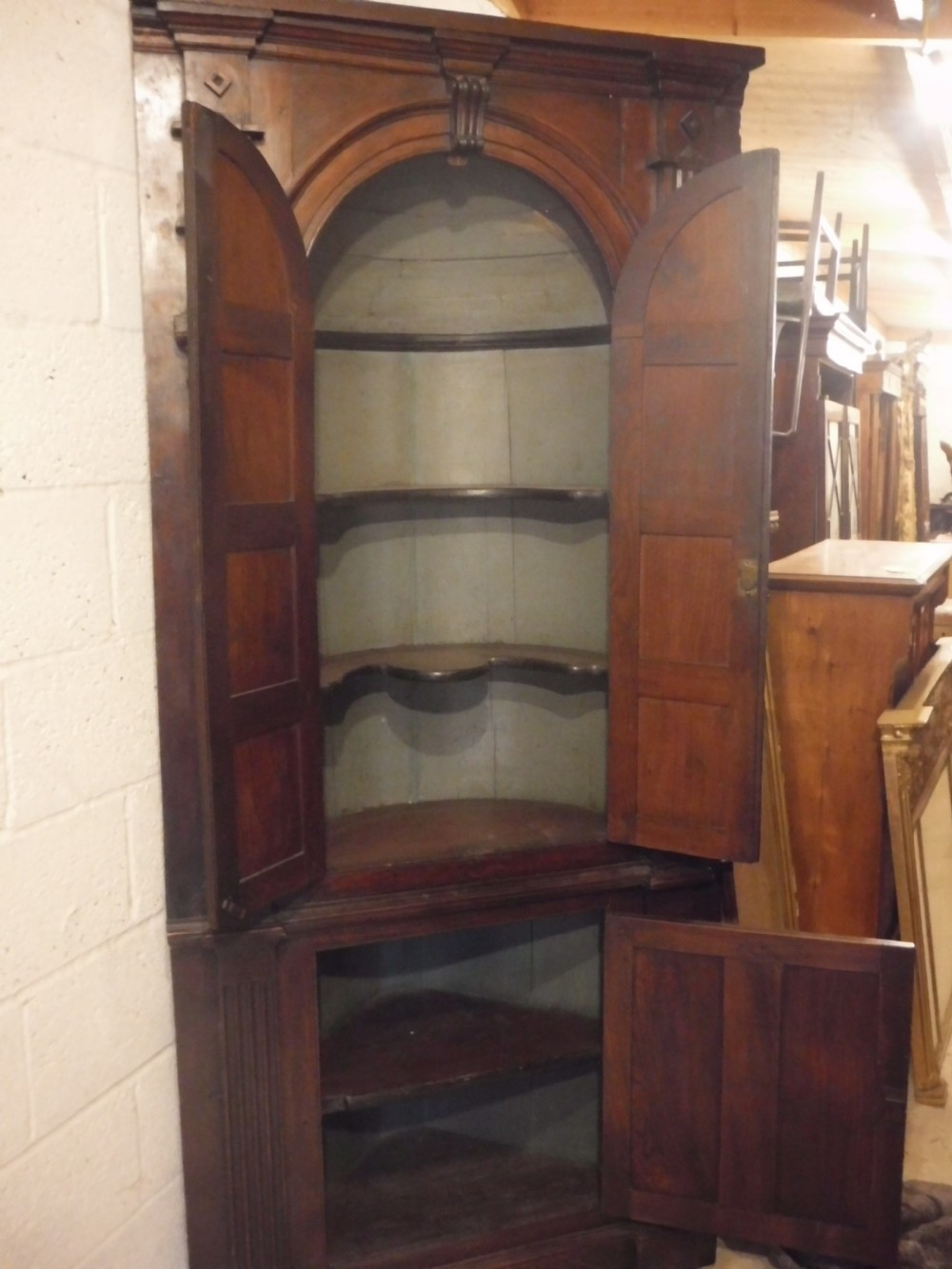 Georgian barrel back corner cabinet View XI