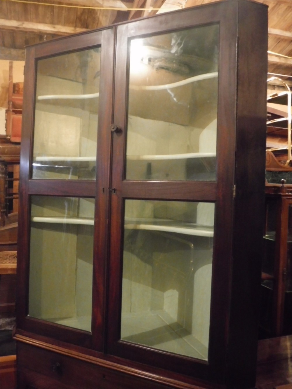 Late 18th century Georgian mahogany corner  cupboard View V