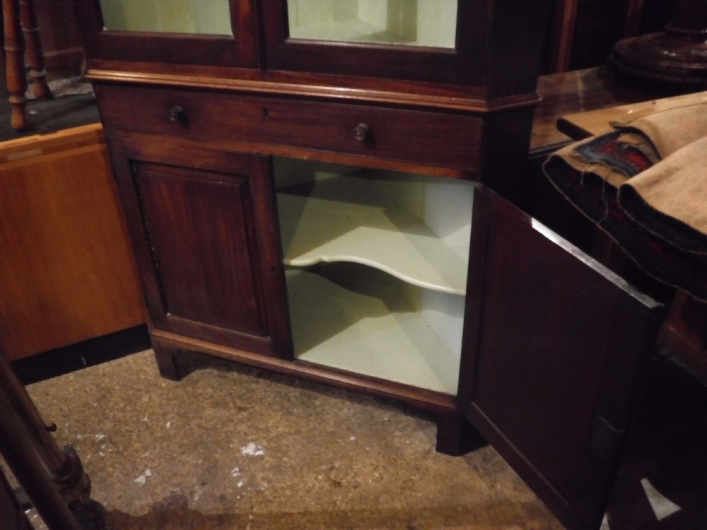 Late 18th century Georgian mahogany corner  cupboard View VII