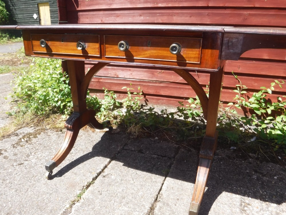 Regency mahogany 2 drawer sofa table View II