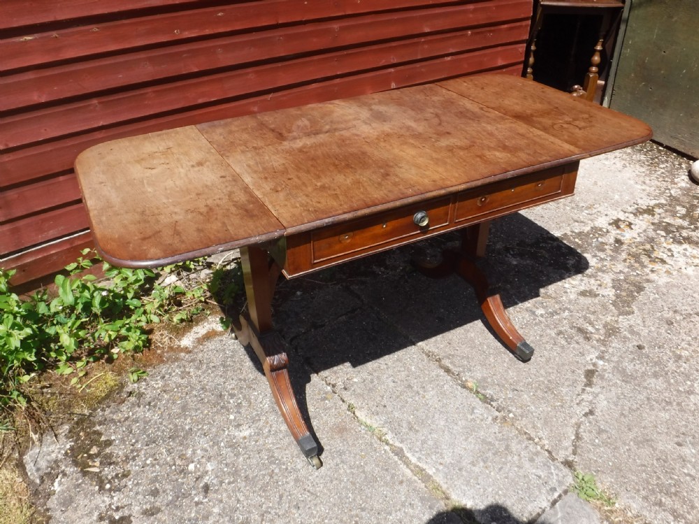 Regency mahogany 2 drawer sofa table View IV