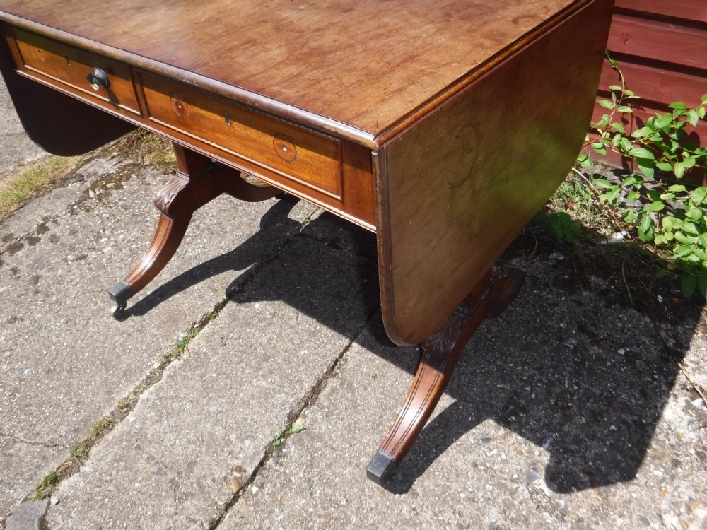 Regency mahogany 2 drawer sofa table View X