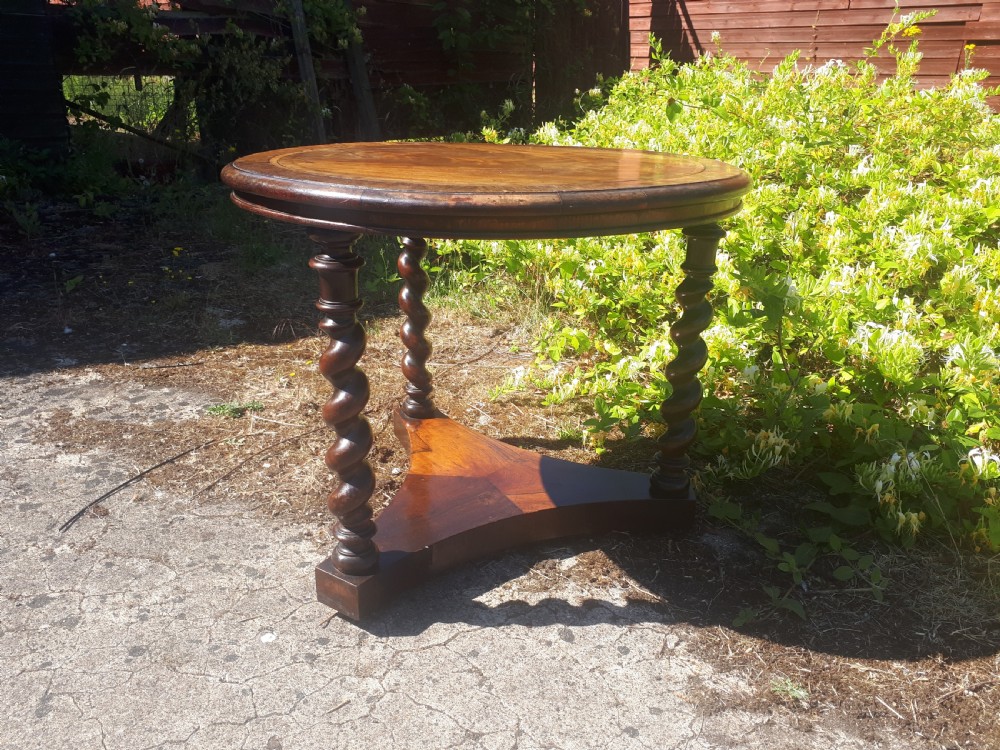 19th century rosewood and mahogany centre table
