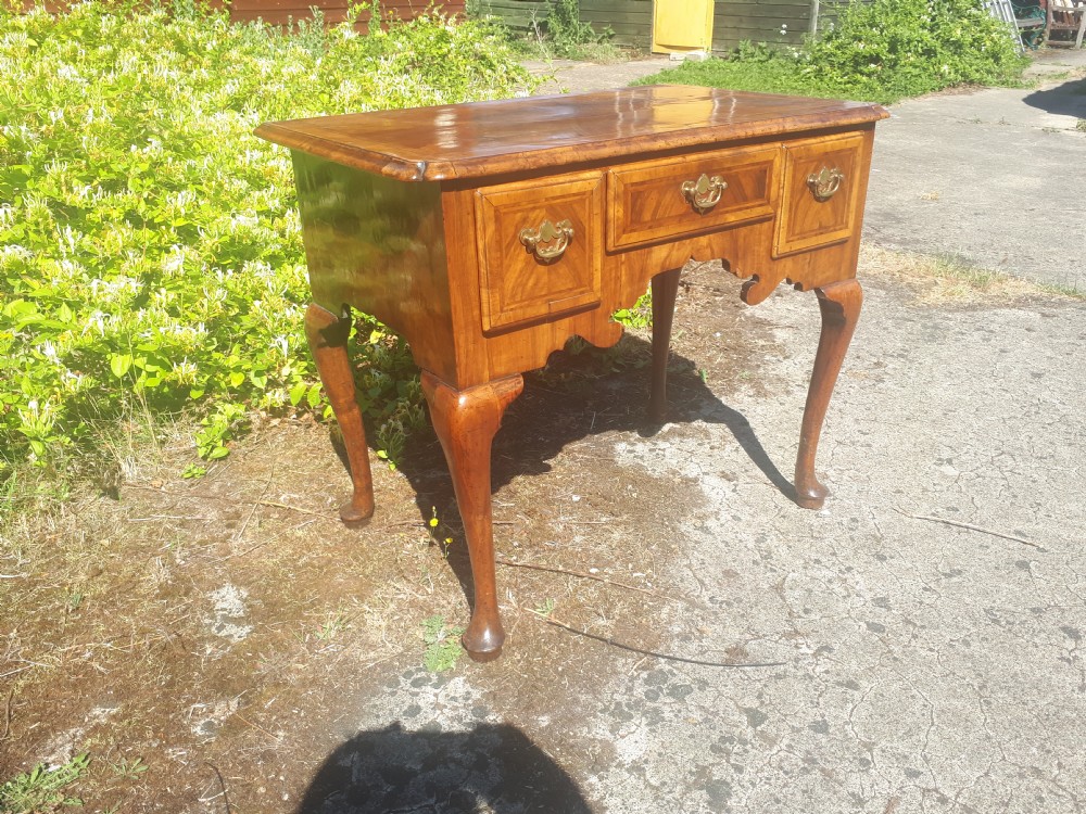 Walnut 3 drawer side table
