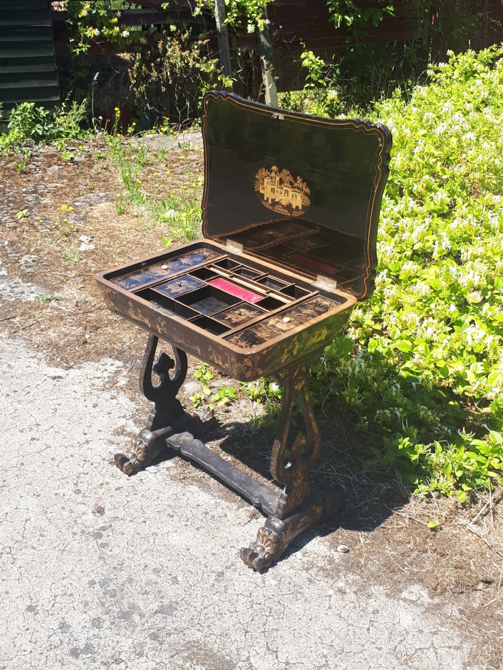19th century Chinese lacquered table.