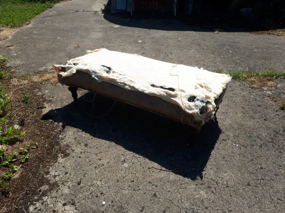 Large 19th century 5 foot centre stool View II