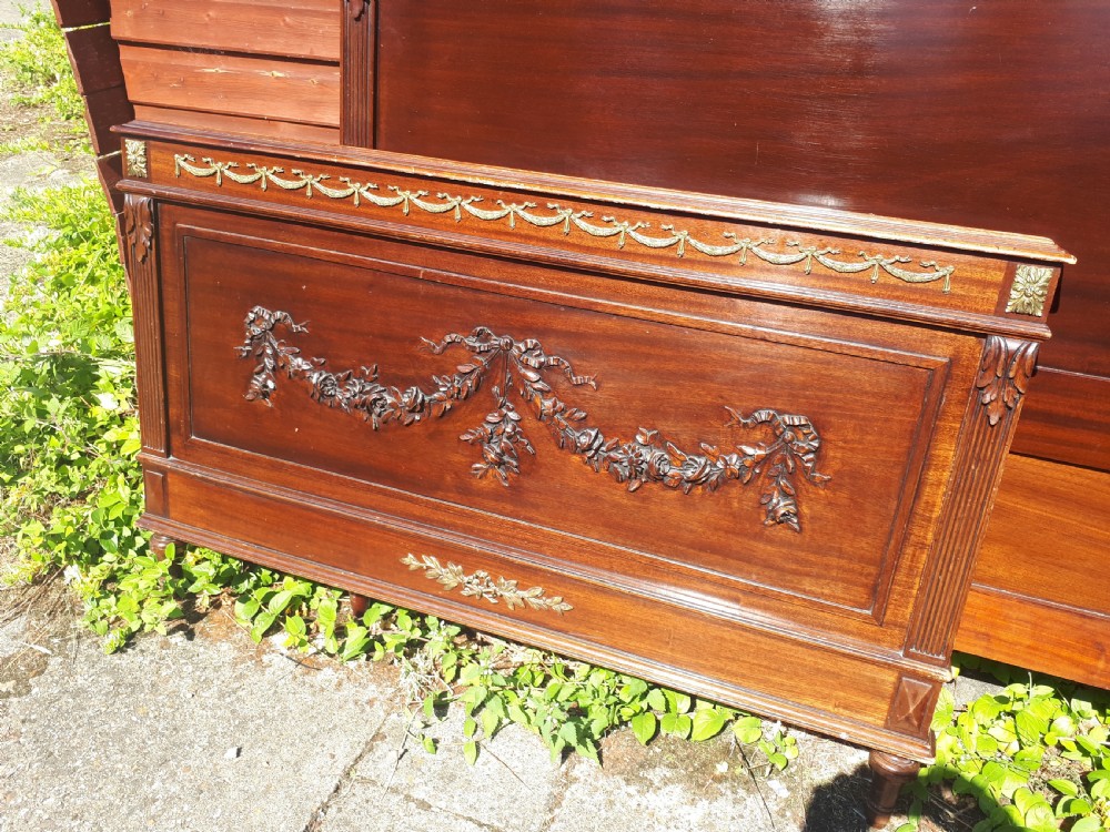 Mahogany and gilt metal mounted double bed View II