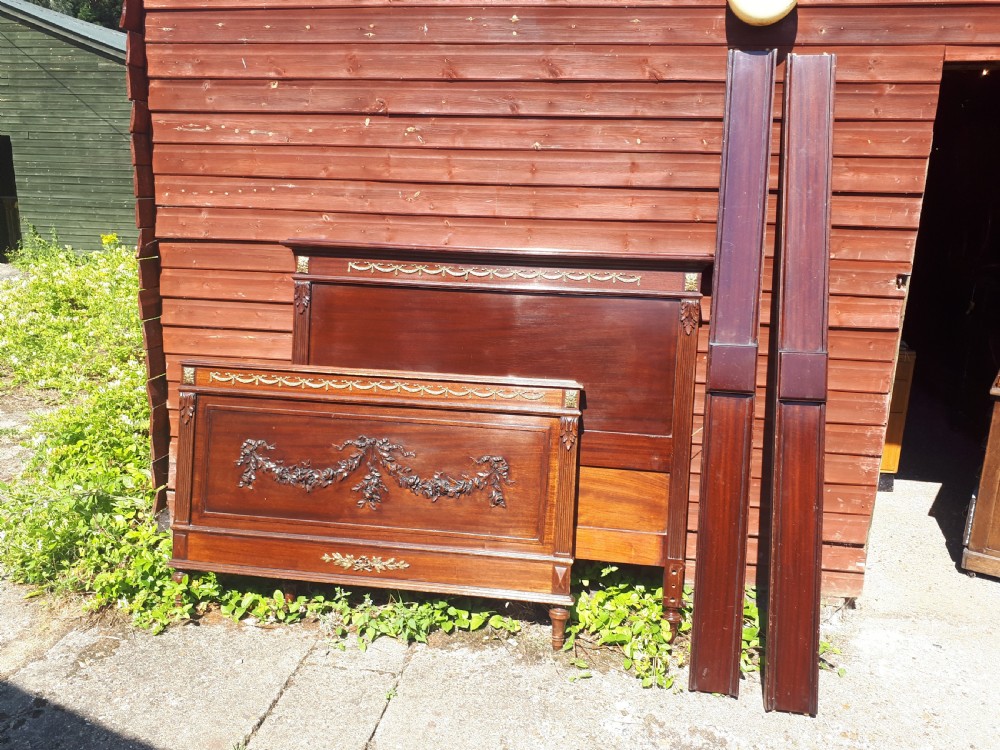 Mahogany and gilt metal mounted double bed View V
