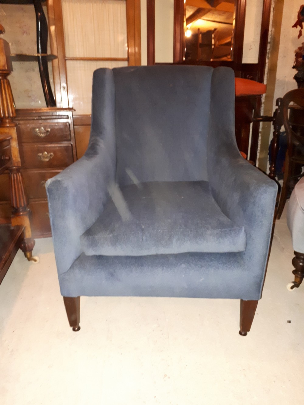 Edwardian upholstered armchair 