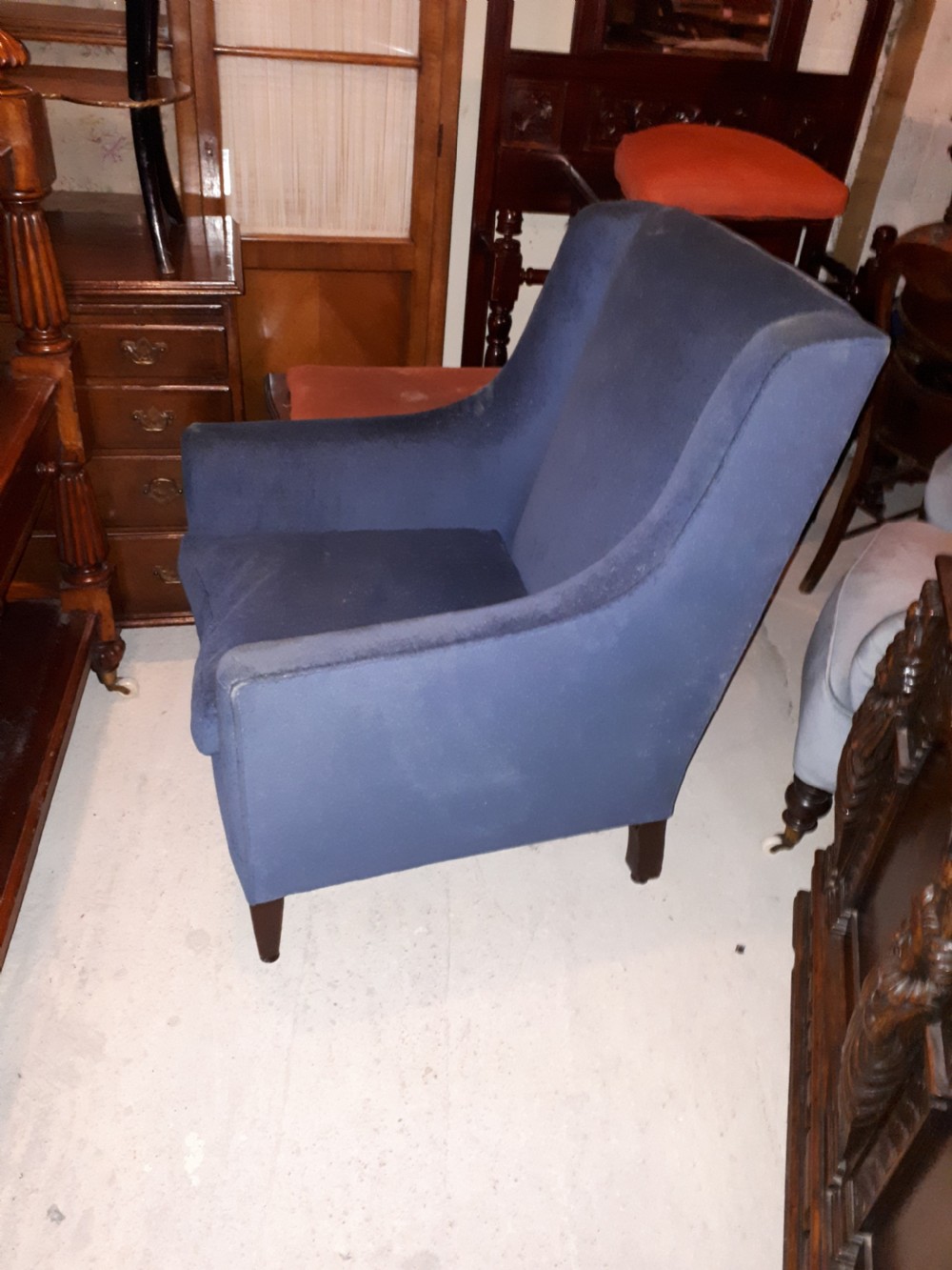 Edwardian upholstered armchair  View II