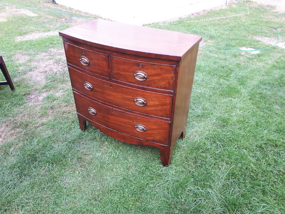 Small 19th century bow front chest  View II