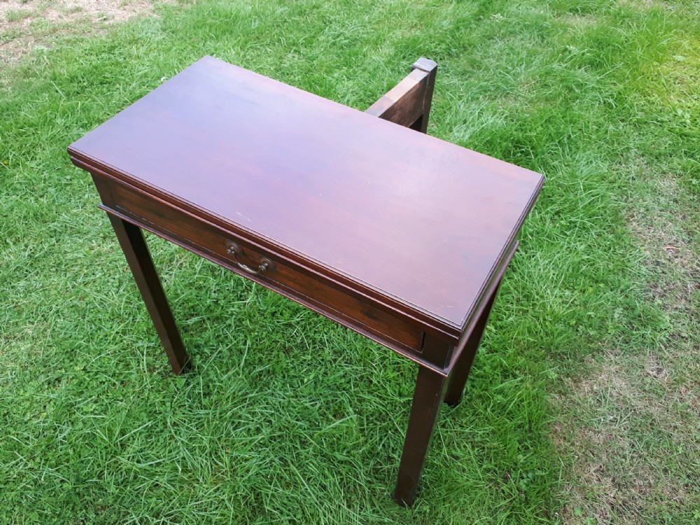19th century mahogany fold over table View II