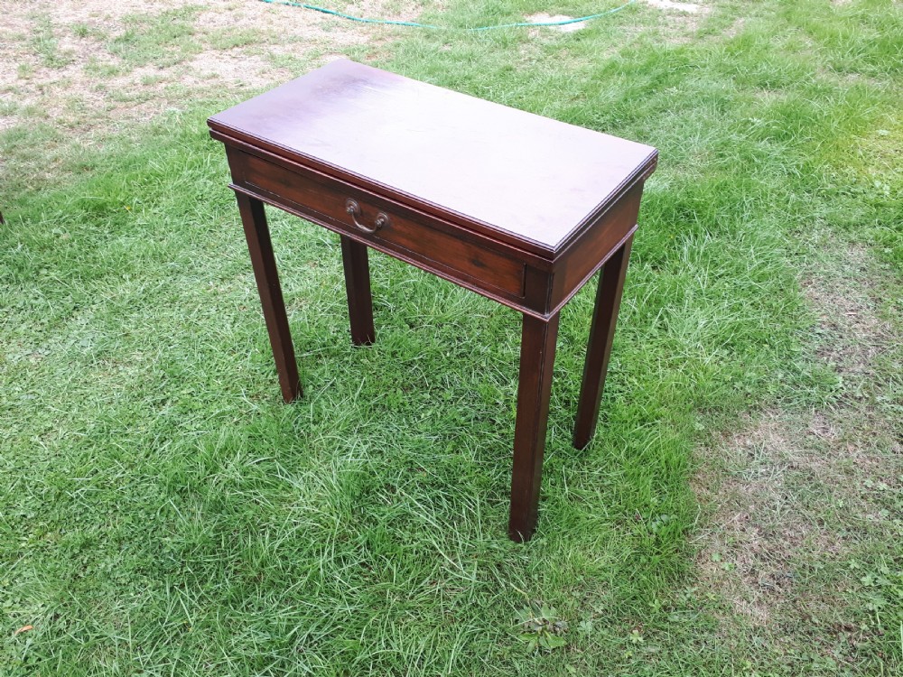 19th century mahogany fold over table View IV