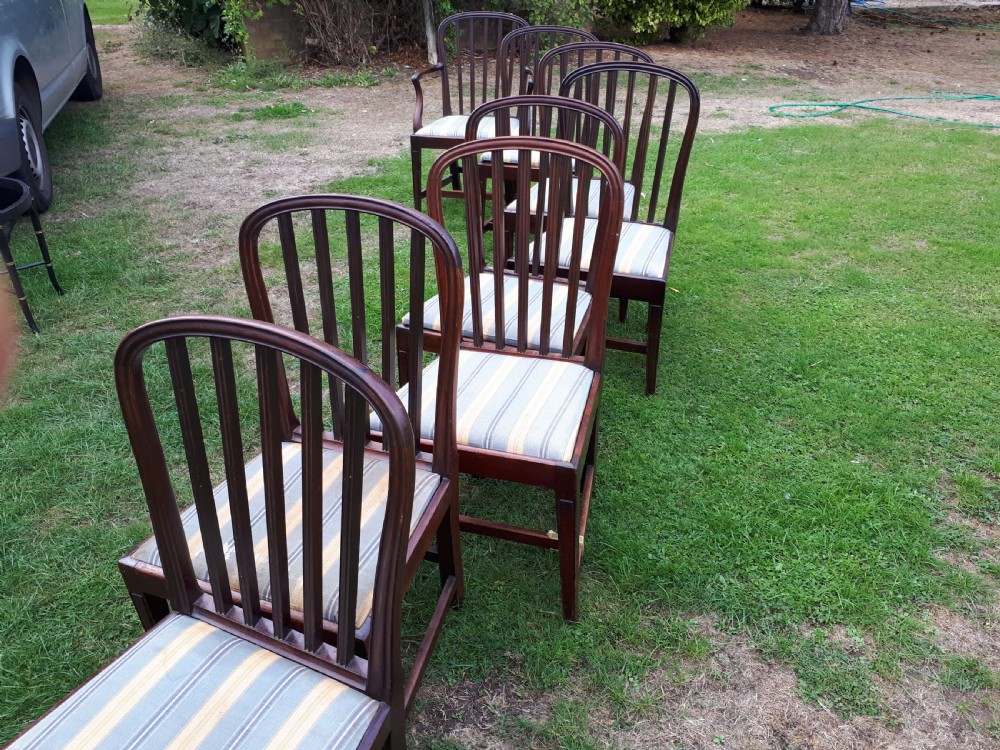 Set of 8 early 19th century mahogany dining chairs View III