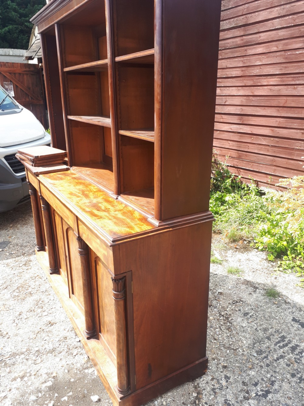 Delightful and pleasing Regency mahogany bookcase View IX