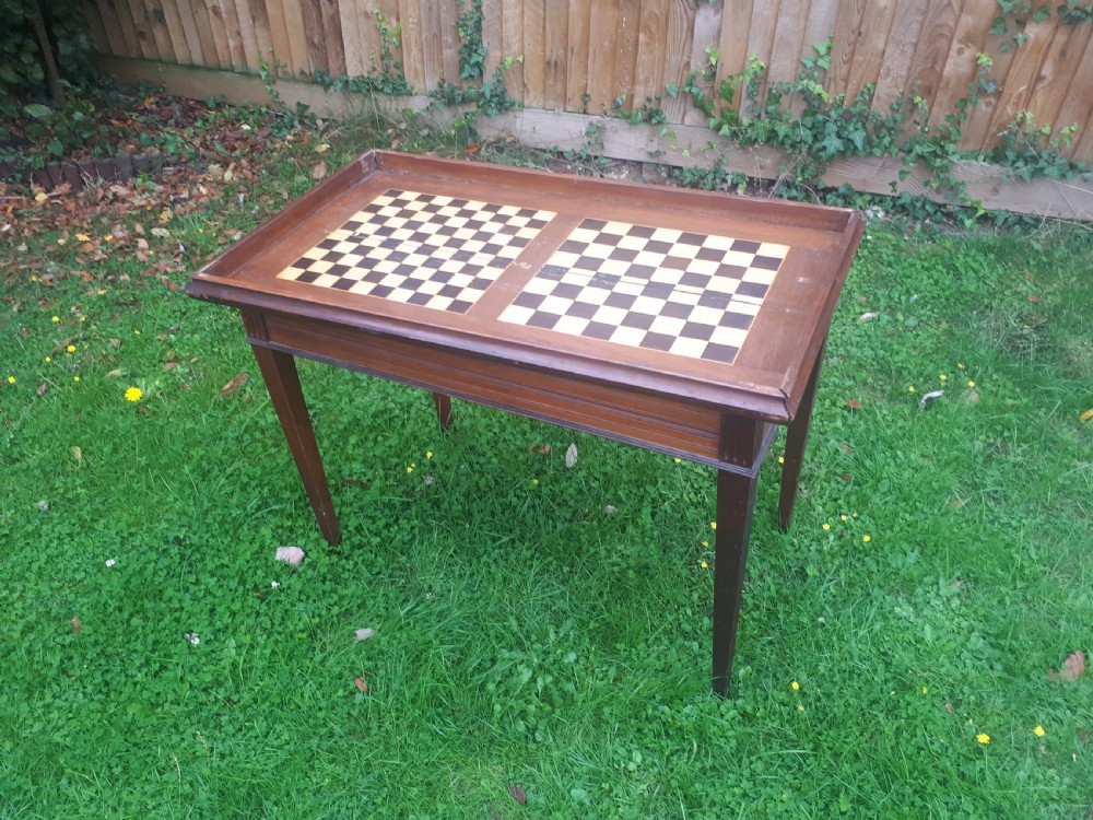 Unusual early 20th century complete games table  View III