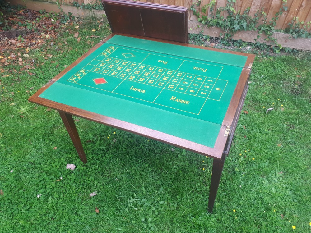 Unusual early 20th century complete games table  View IV