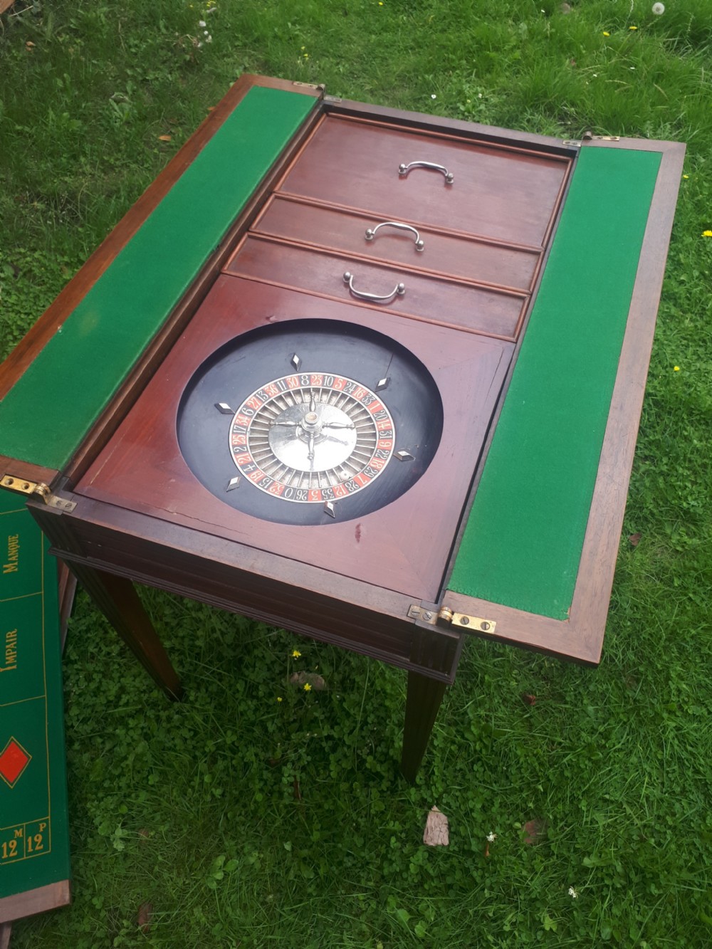 Unusual early 20th century complete games table  View VI