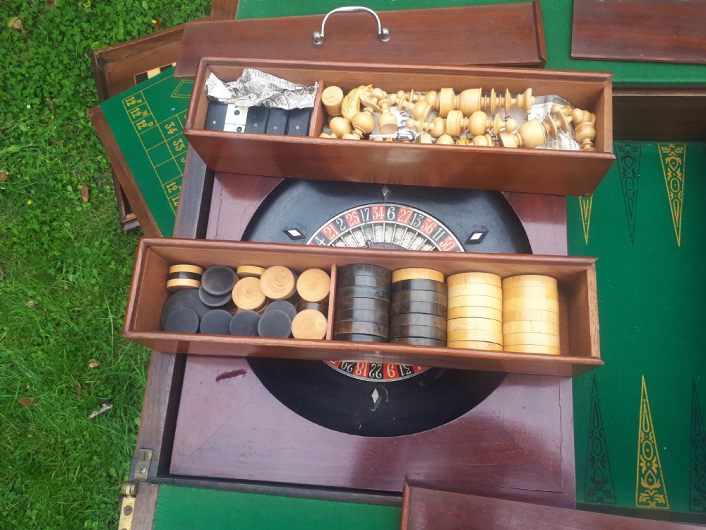 Unusual early 20th century complete games table  View VIII