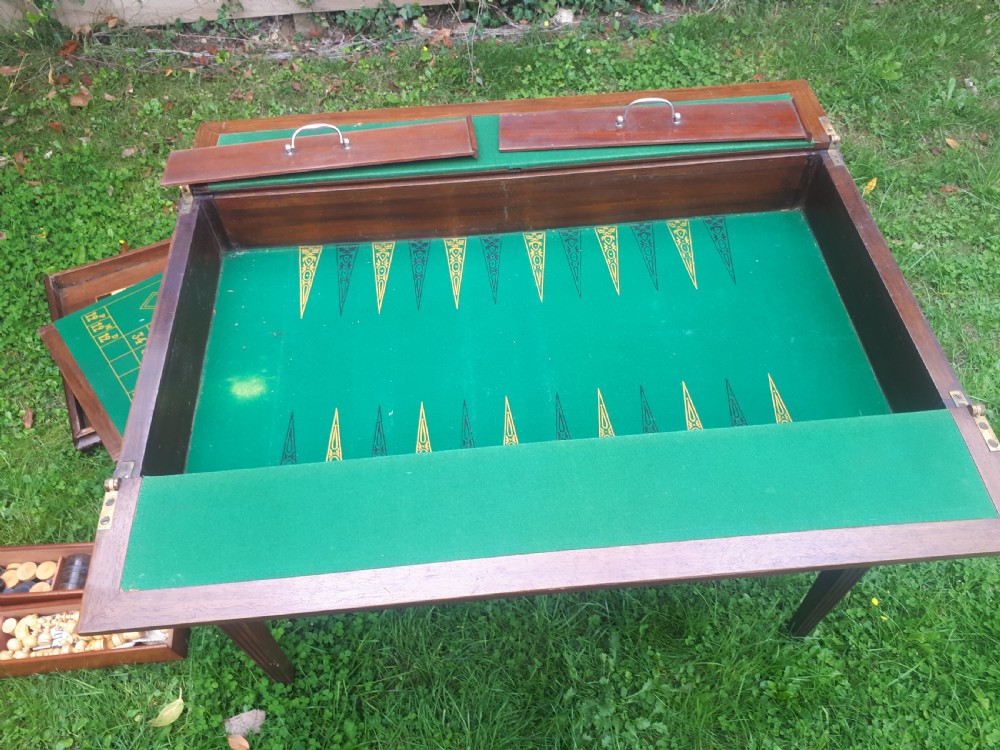 Unusual early 20th century complete games table  View XI