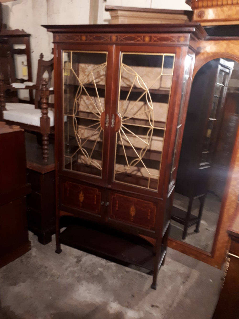 Shapland and Petter inlaid display cabinet  View II