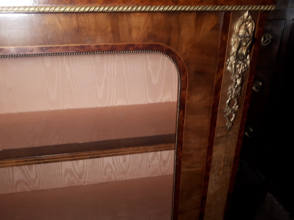 Good inlaid walnut pier cabinet View V