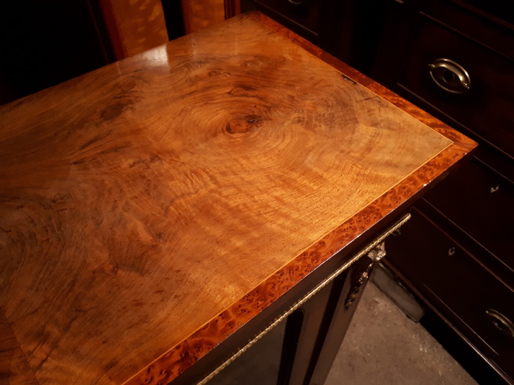 Good inlaid walnut pier cabinet View VI